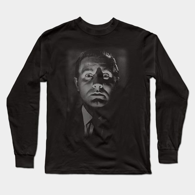 Ed Wood halftone portrait Long Sleeve T-Shirt by MarbitMonster